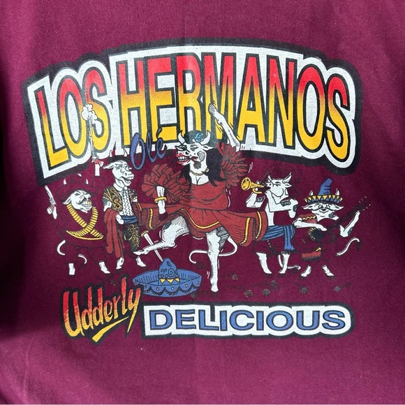 Los Hermanos Mexican Restaurant Vintage 90s Y2K Graphic Tee Shirt Unisex  Large - Picture 6 of 10